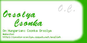 orsolya csonka business card